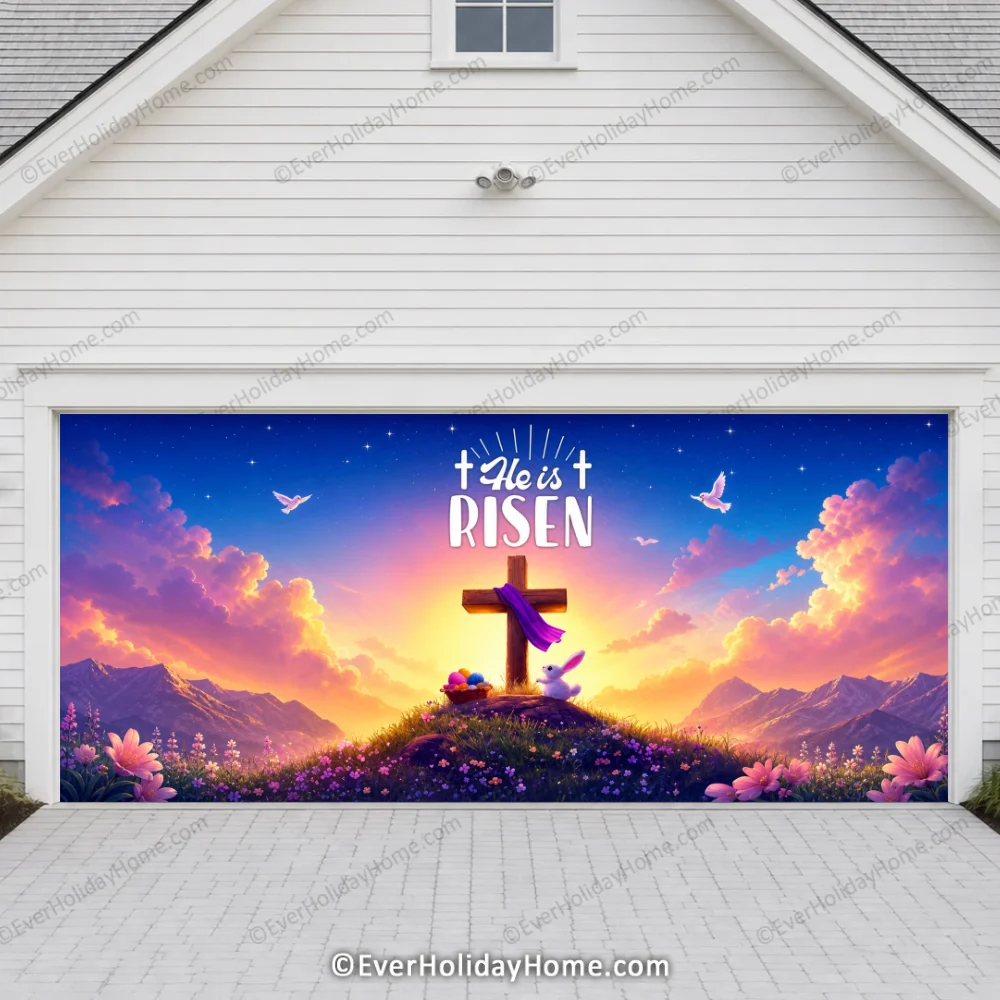 He Is Risen (Easter) | Festive Garage Door Cover product image