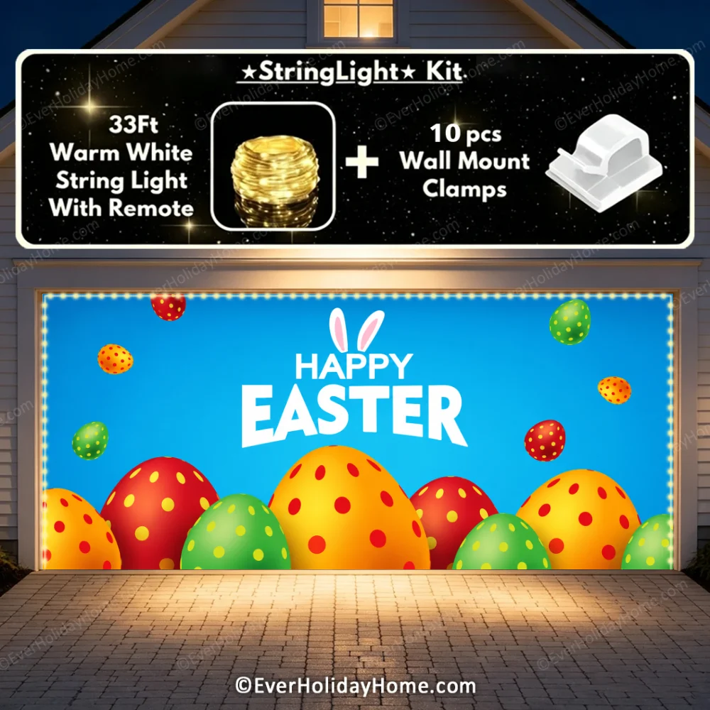 Happy Easter | Festive Garage Door Cover additional product image