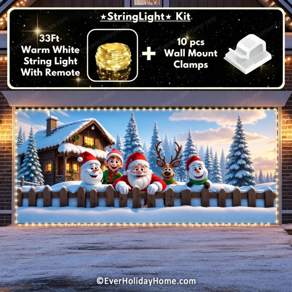 Christmas Crew | Christmas Garage Door Cover additional product image