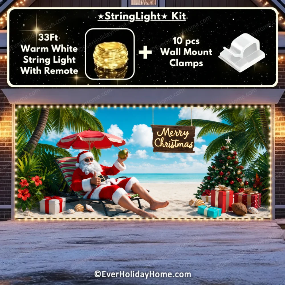 Christmas Paradise | Christmas Garage Door Cover additional product image