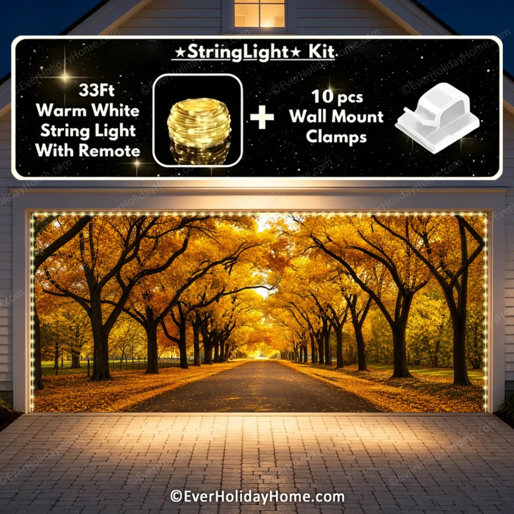 Golden Trail | Nature Garage Door Cover additional product image