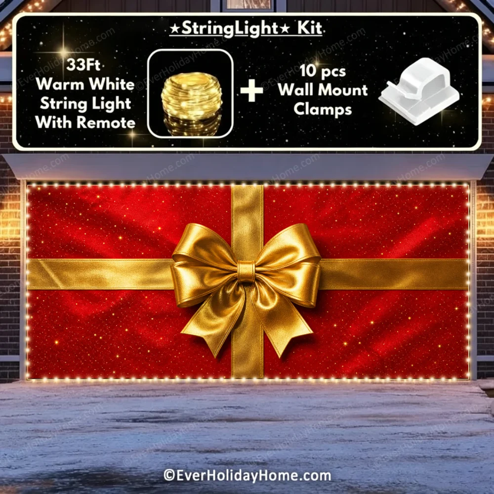 Gift Wrap | Christmas Garage Door Cover additional product image