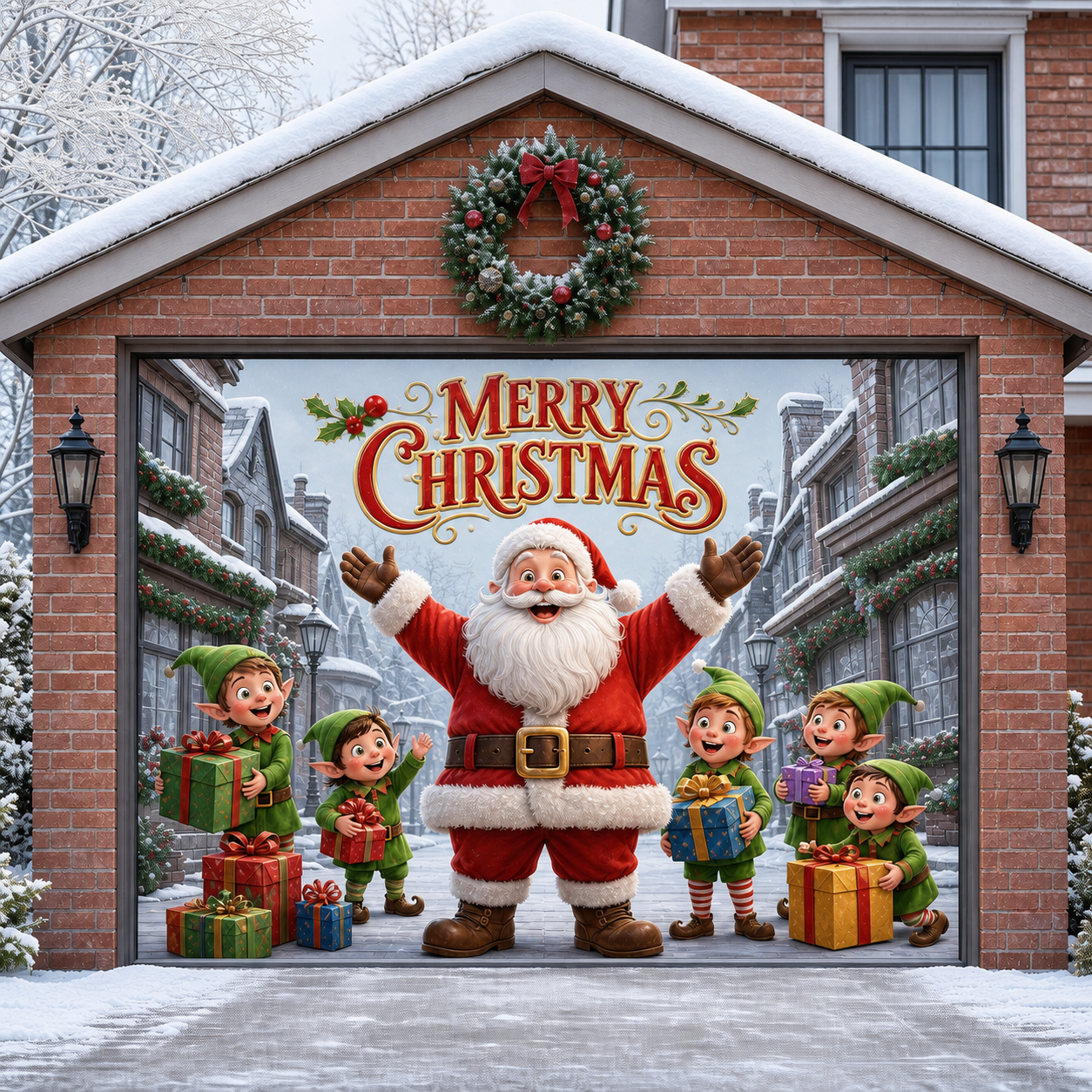 Christmas Garage Door Covers