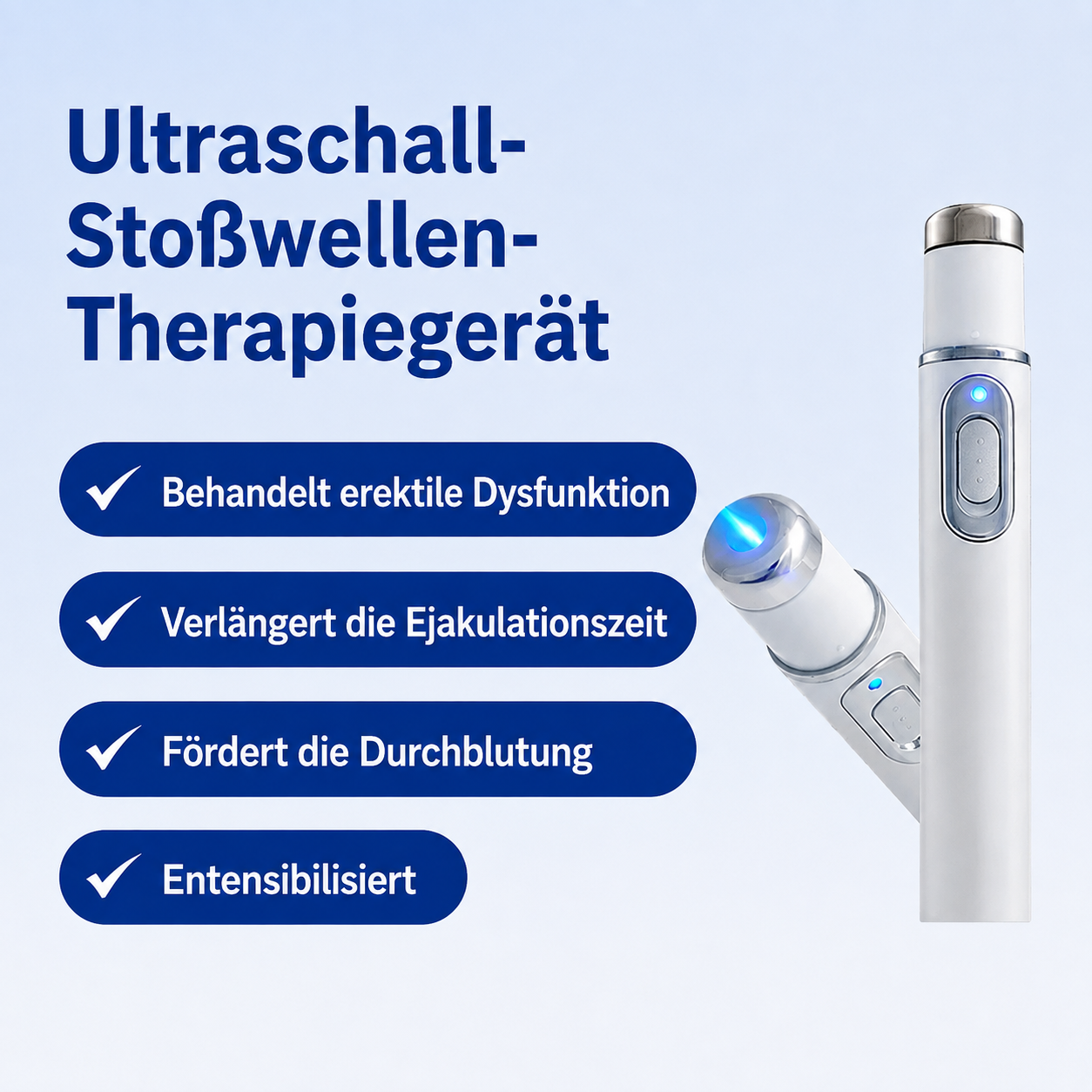 Fortschrittliche akustische Stoßwellentherapie stellt die Gesundheit des Penisgewebes wieder her, verbessert die Steifheit, Ausdauer und das männliche Leistungsbewusstsein und lindert Muskelschmerzen, Gelenksteifheit und Sehnenbeschwerden