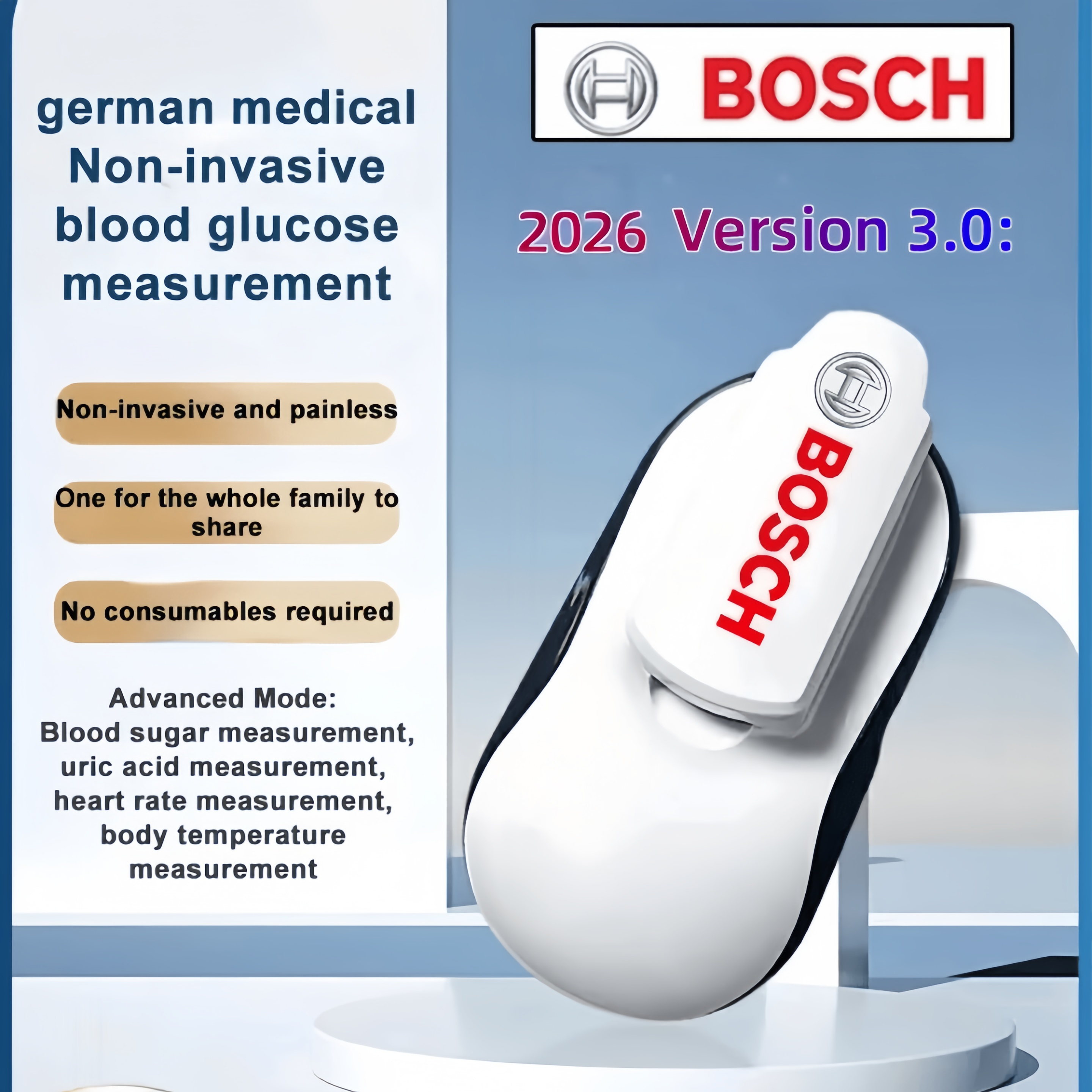 [Sonderangebot 2026] Das neueste nichtinvasive Blutzuckermessgerät von Bosch Medical