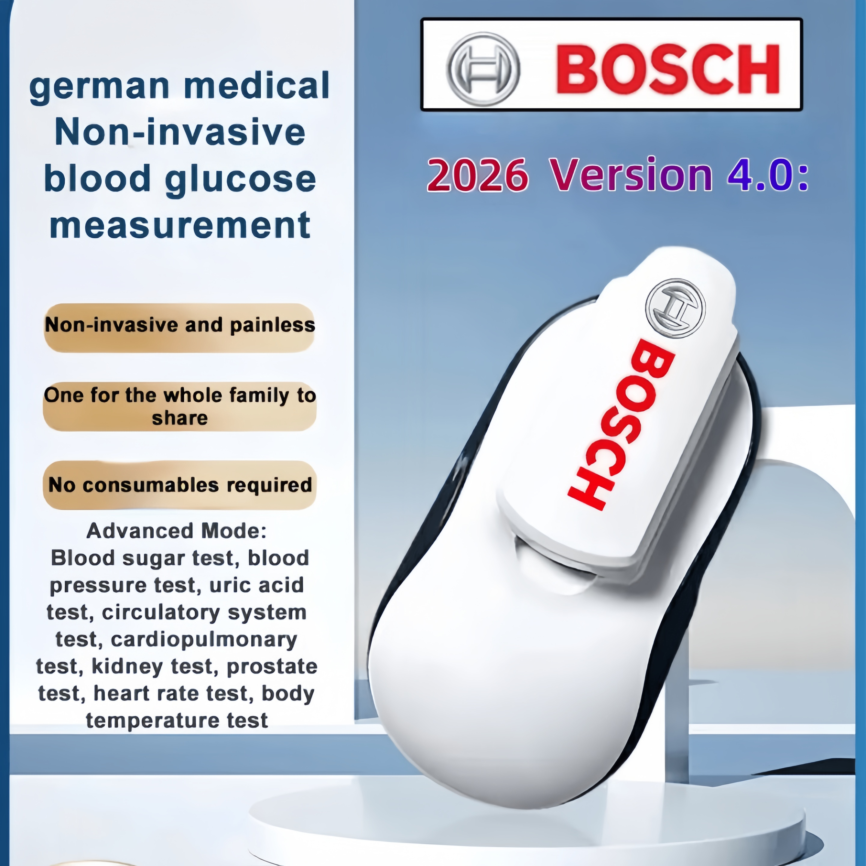 [Sonderangebot 2026] Das neueste nichtinvasive Blutzuckermessgerät von Bosch Medical