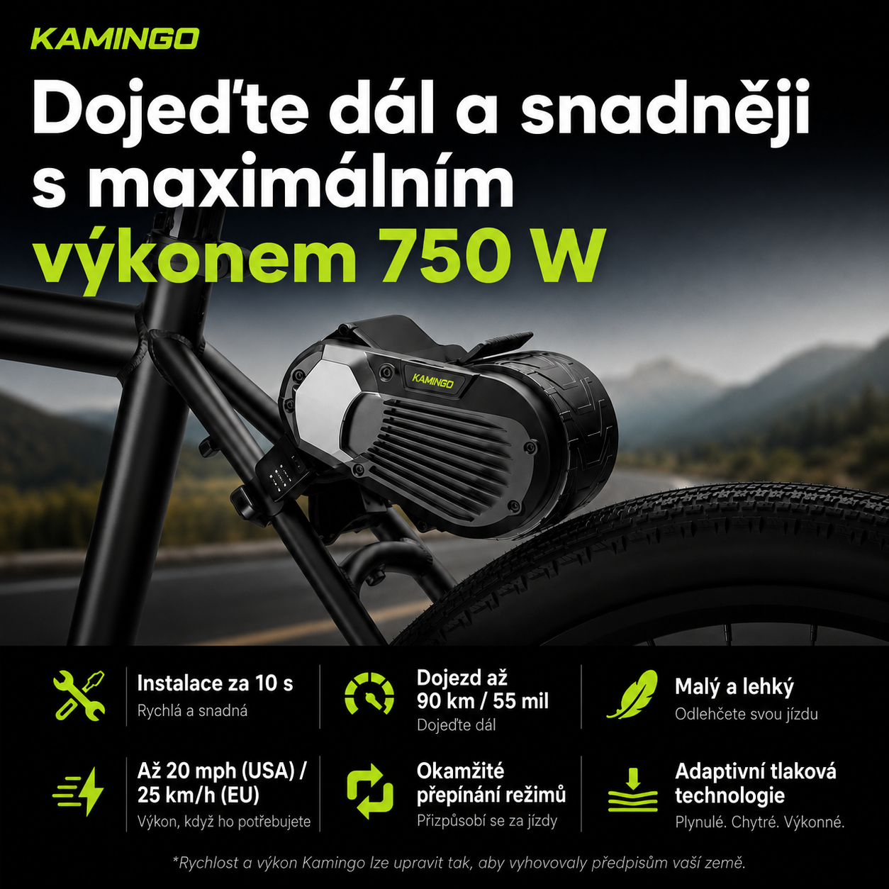 Proměňte své kolo v 750W elektrokolo během několika sekund Kamingo E-bike Converter: Vítejte v Bikebot Life