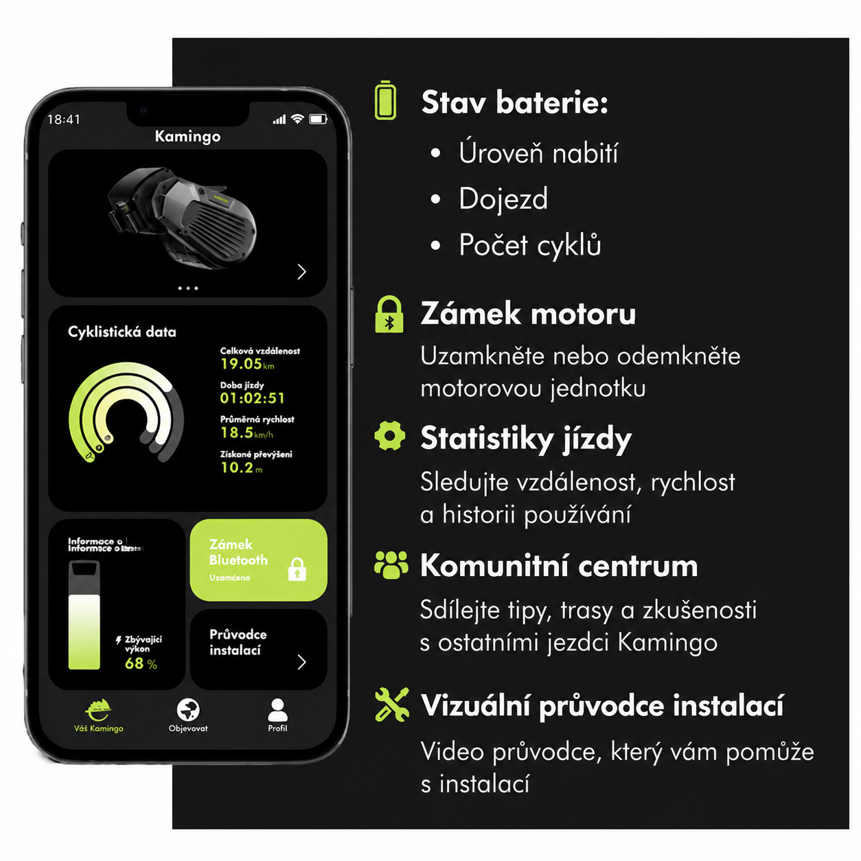 Proměňte své kolo v 750W elektrokolo během několika sekund Kamingo E-bike Converter: Vítejte v Bikebot Life