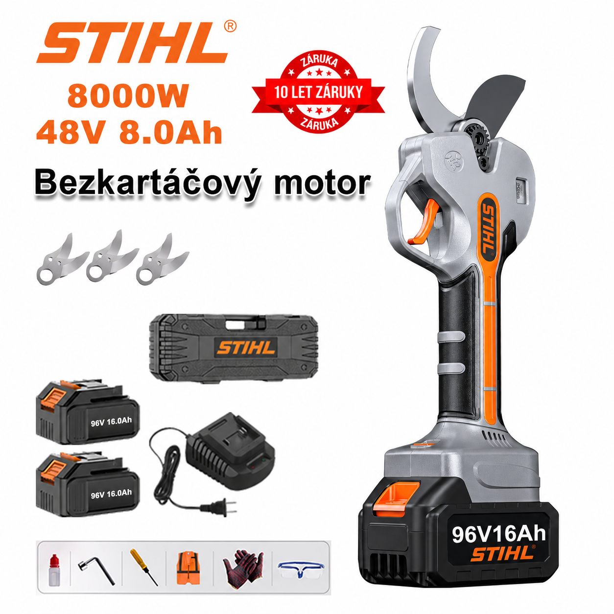 STIHL lítium kefe nélküli metszőolló 15000 W teleszkópos rúddal