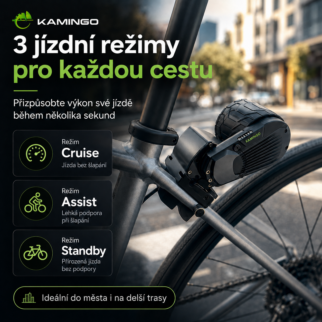 Proměňte své kolo v 750W elektrokolo během několika sekund Kamingo E-bike Converter: Vítejte v Bikebot Life