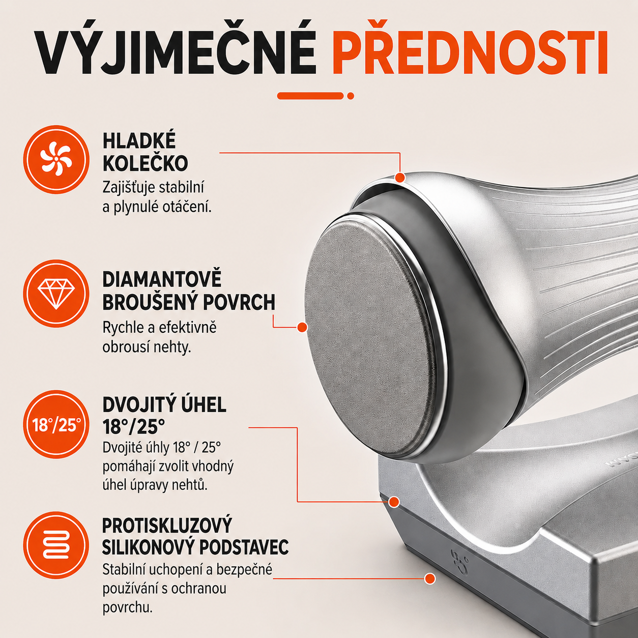 🔪 Magnetický úhlový vodicí válečkový ostřič nožů – se 4 kotouči pro ostření s různou jemností 🧲