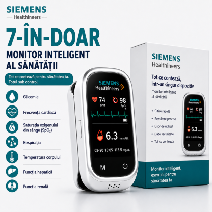 🩸Siemens™ Glucometru 11-în-1 fără înțepături** **Fără înțepături • Fără benzi de testare • Rezultat în doar 5 secunde