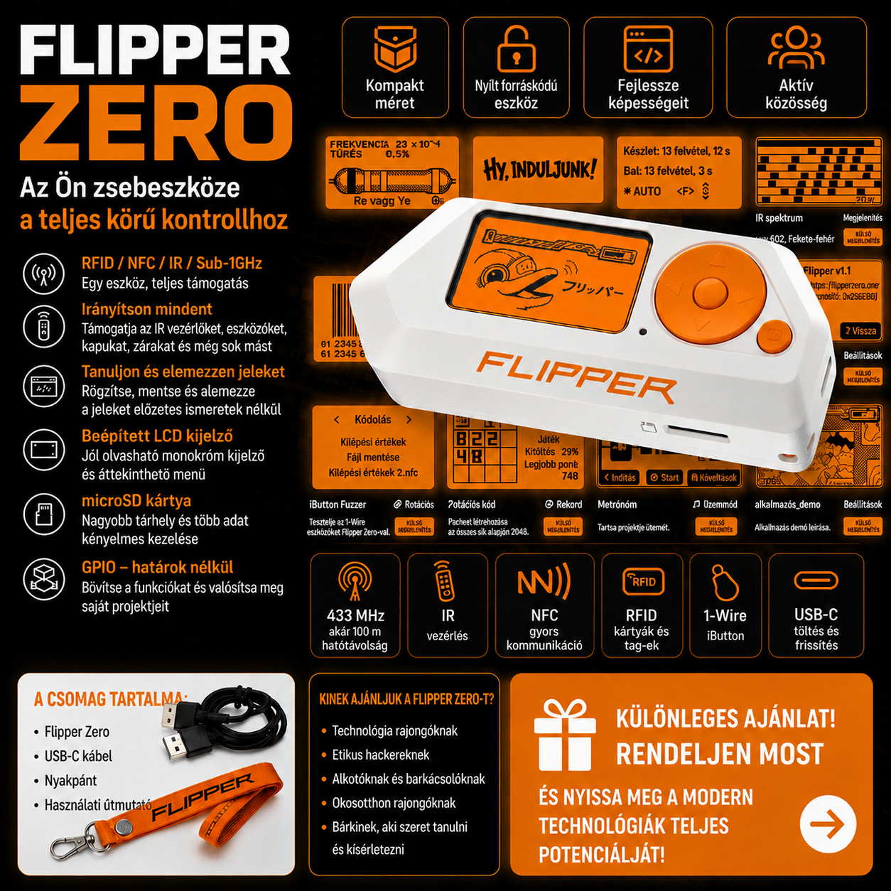 A Flipper Zero, amivel állítólag bármit fel lehet törni, valódi hacker mestert farag belőled.