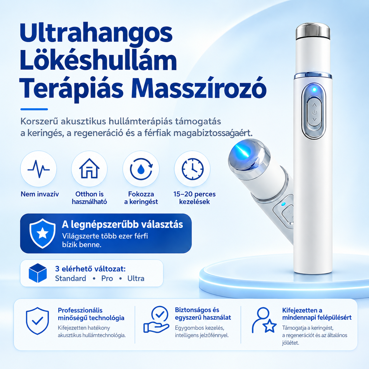💙 A fejlett akusztikus lökéshullám-terápia segíthet helyreállítani a péniszszövetek egészségét, javítani a merevséget, a teljesítményt és a férfi önbizalmat, miközben enyhíti a 💪 izomfájdalmat, a 🦴 ízületi merevséget és a 🦵 ínproblémák okozta kell