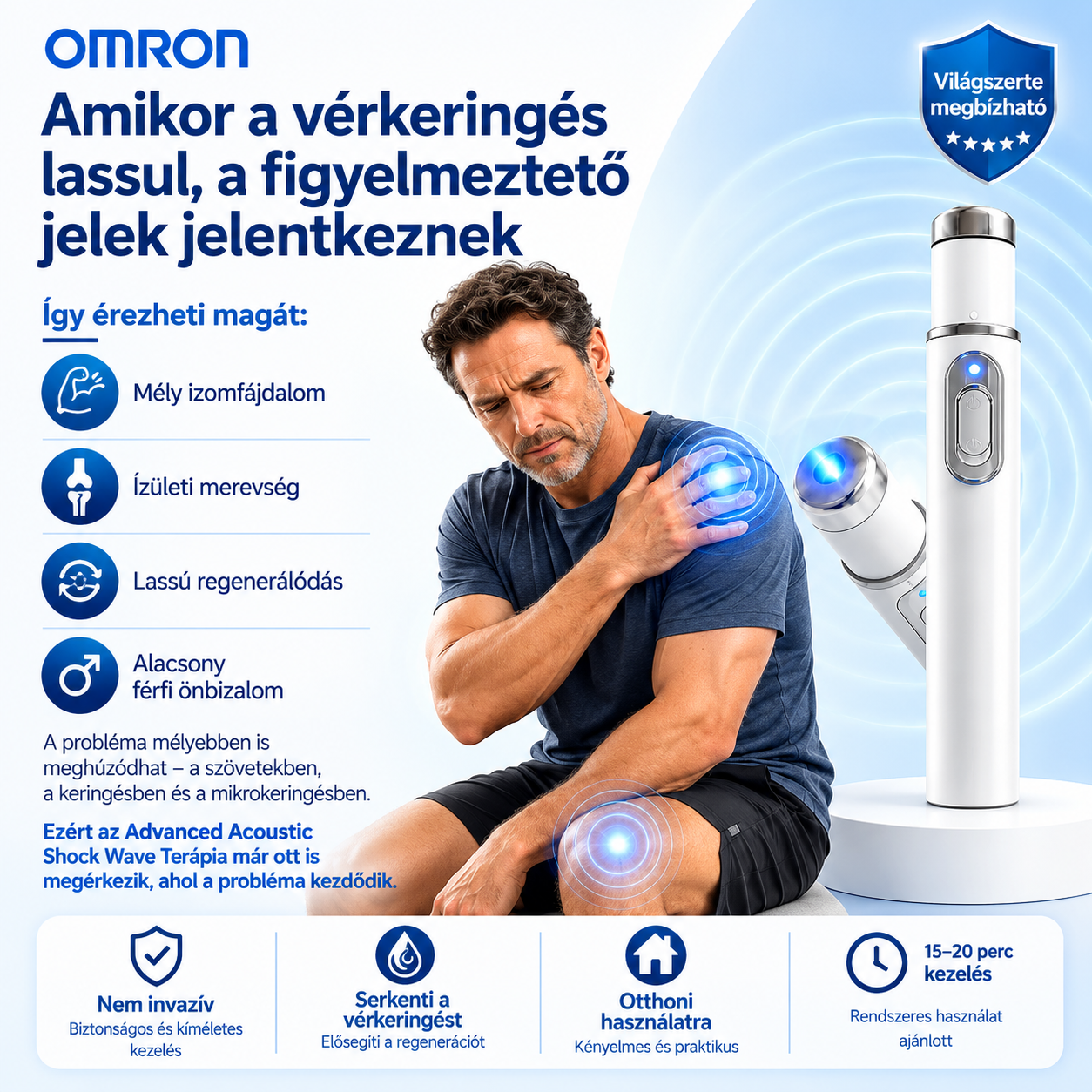 💙 A fejlett akusztikus lökéshullám-terápia segíthet helyreállítani a péniszszövetek egészségét, javítani a merevséget, a teljesítményt és a férfi önbizalmat, miközben enyhíti a 💪 izomfájdalmat, a 🦴 ízületi merevséget és a 🦵 ínproblémák okozta kell