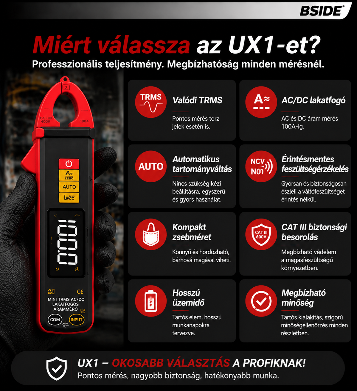 UX1 digitális lakatmérő