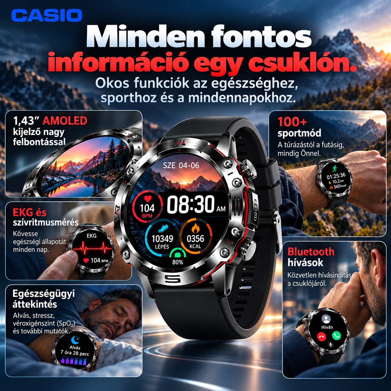 💫 2026-os CASIO AI okosóra – Otthon, a munkahelyen vagy útközben, mindig Ön mellett ⏱️