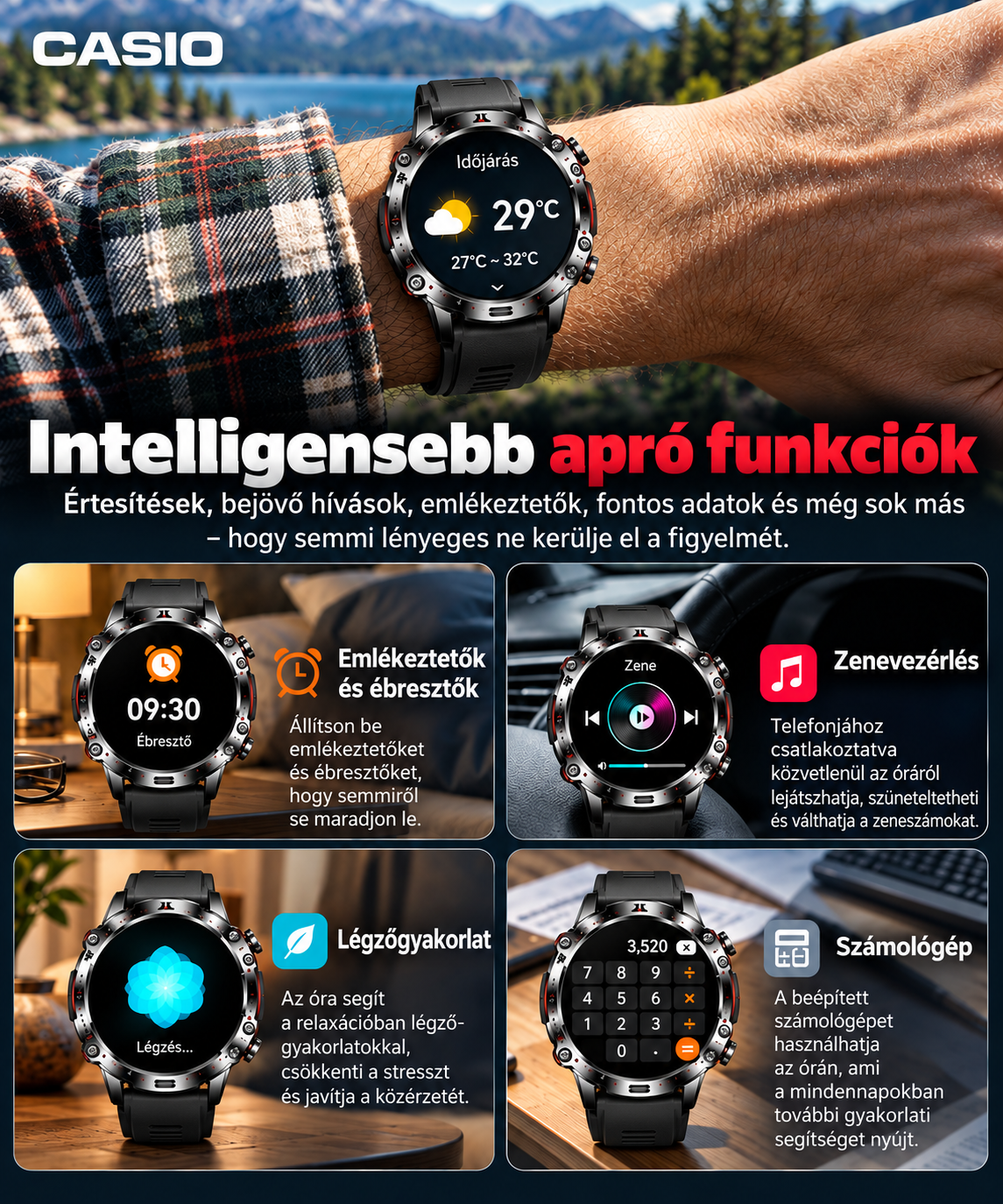 💫 2026-os CASIO AI okosóra – Otthon, a munkahelyen vagy útközben, mindig Ön mellett ⏱️