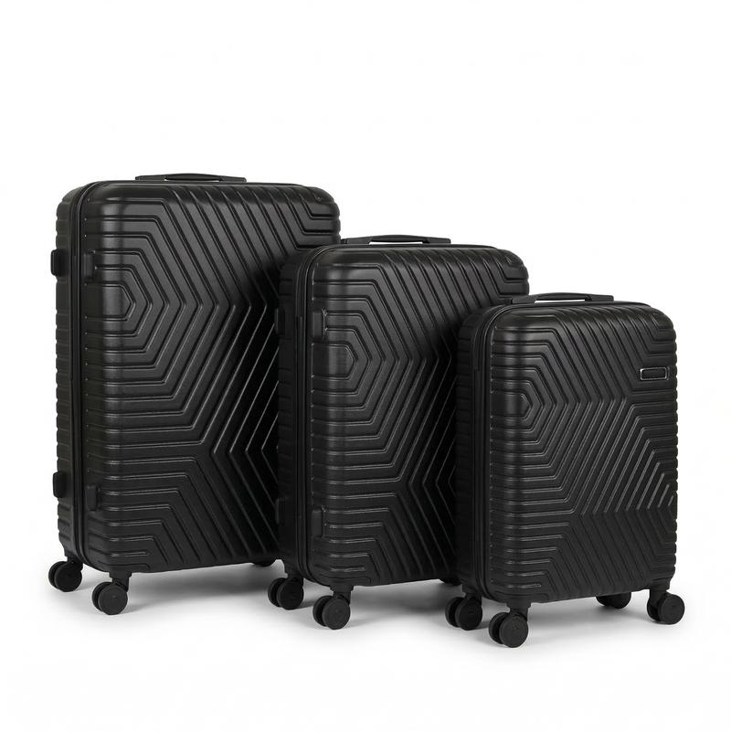 Set Valigie 3 Pezzi con Lucchetto a Combinazione Ruote Silenziose a 360° Manico Telescopico Leggero