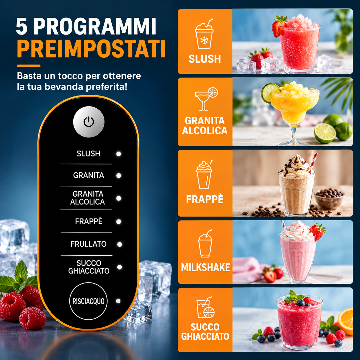 Macchina professionale per bevande ghiacciate