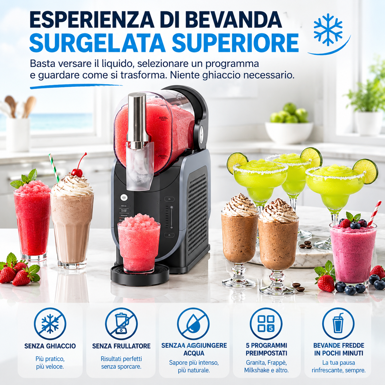 Macchina professionale per bevande ghiacciate