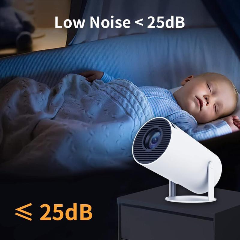 Mini Proiettore  con Android 12 WiFi e Bluetooth Portatile 1080P Full HD – 18000 Lume da Esterno e Soffitto
