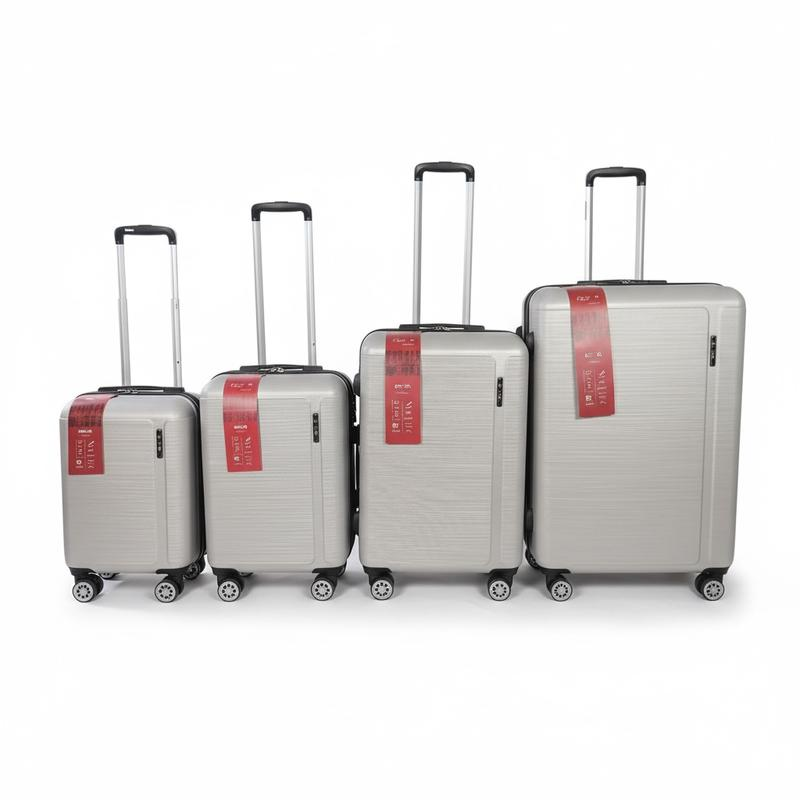  Valigie 4 Pezzi ABS - Set Completo S M L XL con Ruote Rimovibili - Capacità fino a 106 Litri - Carico Massimo 25 kg - Maniglia Telescopica - Tasca a Rete