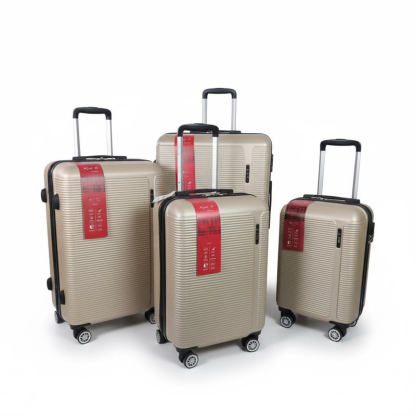  Valigie 4 Pezzi ABS - Set Completo S M L XL con Ruote Rimovibili - Capacità fino a 106 Litri - Carico Massimo 25 kg - Maniglia Telescopica - Tasca a Rete