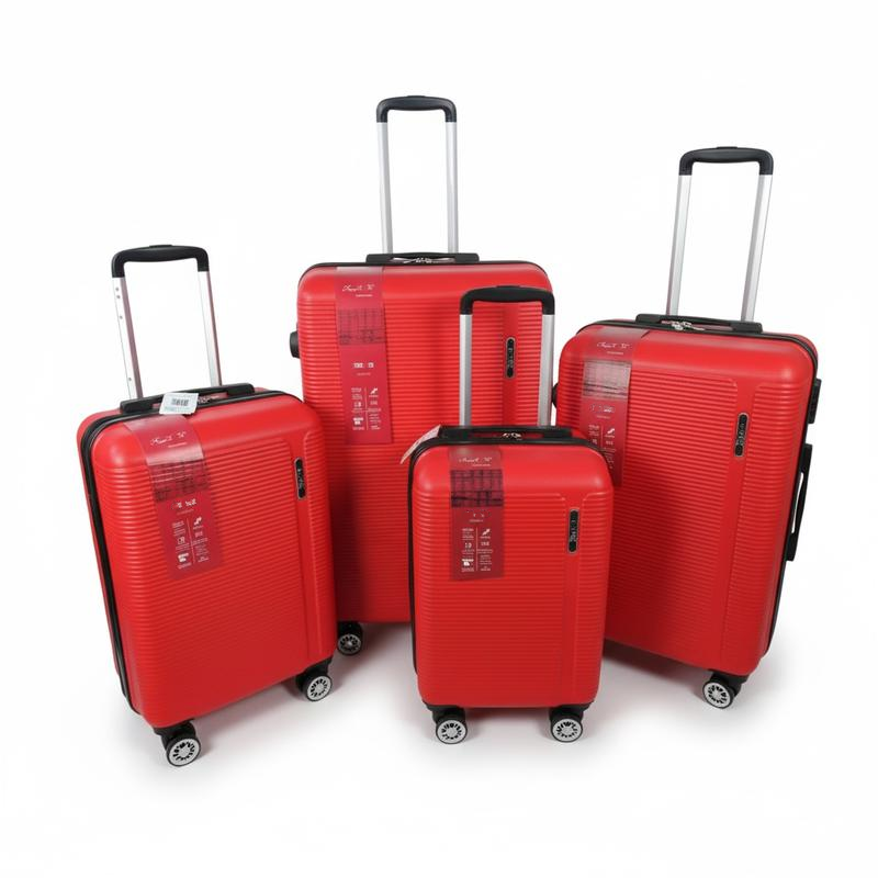  Valigie 4 Pezzi ABS - Set Completo S M L XL con Ruote Rimovibili - Capacità fino a 106 Litri - Carico Massimo 25 kg - Maniglia Telescopica - Tasca a Rete
