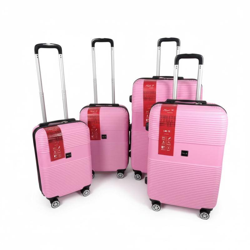  Valigie 4 Pezzi ABS - Set Completo S M L XL con Ruote Rimovibili - Capacità fino a 106 Litri - Carico Massimo 25 kg - Maniglia Telescopica - Tasca a Rete