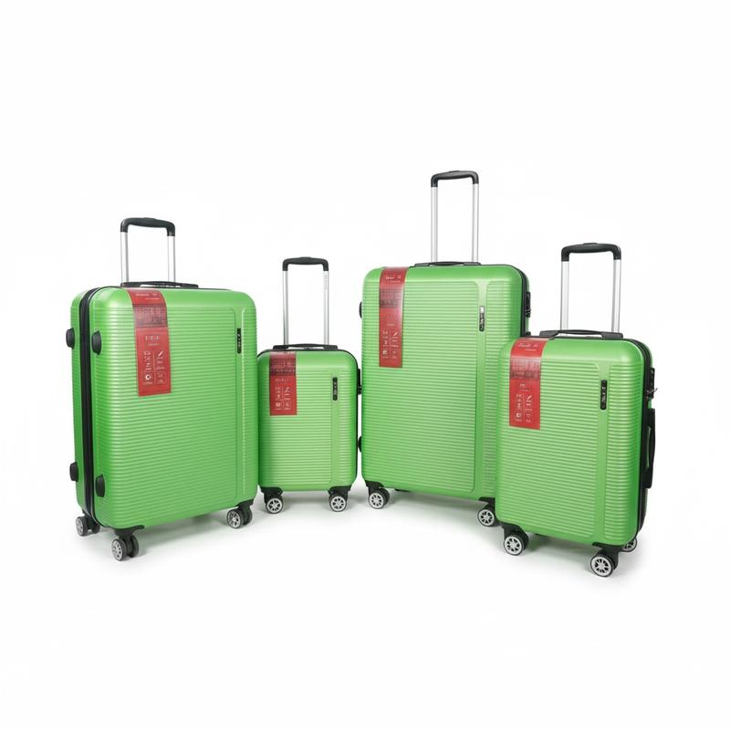 Valigie 4 Pezzi ABS - Set Completo S M L XL con Ruote Rimovibili - Capacità fino a 106 Litri - Carico Massimo 25 kg - Maniglia Telescopica - Tasca a Rete