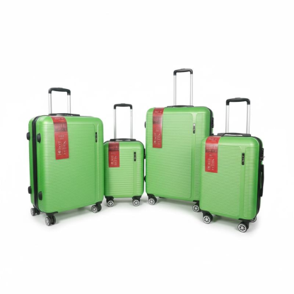  Valigie 4 Pezzi ABS - Set Completo S M L XL con Ruote Rimovibili - Capacità fino a 106 Litri - Carico Massimo 25 kg - Maniglia Telescopica - Tasca a Rete
