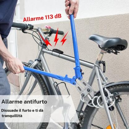 Allarme per bicicletta impermeabile con telecomando wireless, allarme di sicurezza anti‑furto da 110 dB per moto, scooter e bicicletta, sistema di allarme di protezione per veicoli