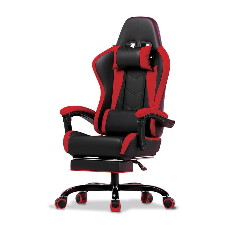 Sedia Gaming Reclinabile con Poggiapiedi Estraibile ,Cuscino Lombare e Poggiatesta