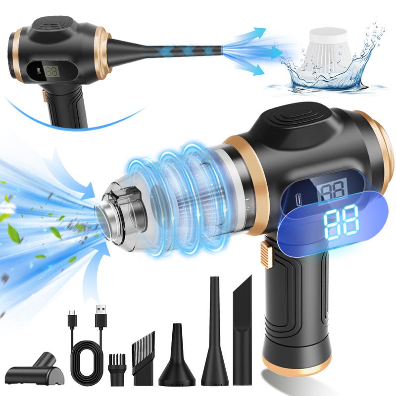 Aspirapolvere Portatile Cordless per Auto, Potente Aspirapolvere Portatile 6 in 1 con Display Intelligente e Accessori Multi Pulizia per Auto, Casa, Ufficio, Animale Domestico Aspirapolvere Portatile Cordless ad Alta Potenza