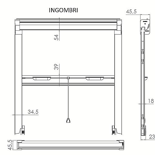 Zanzariera a Rullo Riducibile Verticale fai da te in kit vari colori Bianco Avorio Marrone e Bronzo per Finestra