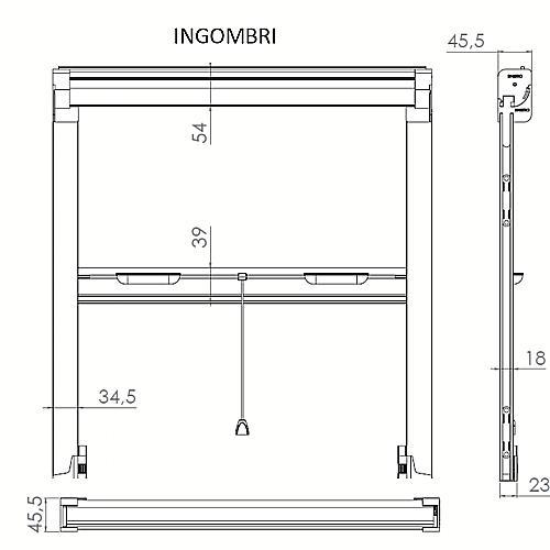 Zanzariera a Rullo Riducibile Verticale fai da te in kit vari colori Bianco Avorio Marrone e Bronzo per Finestra
