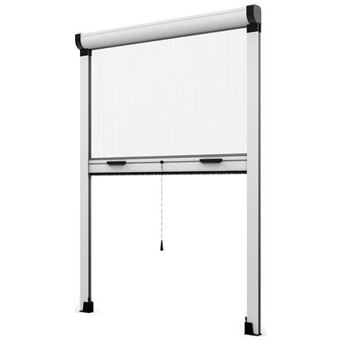 Zanzariera a Rullo Riducibile Verticale fai da te in kit vari colori Bianco Avorio Marrone e Bronzo per Finestra