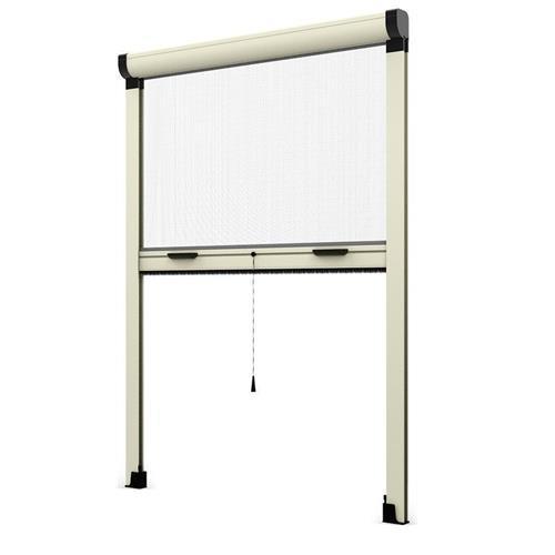 Zanzariera a Rullo Riducibile Verticale fai da te in kit vari colori Bianco Avorio Marrone e Bronzo per Finestra