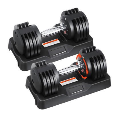 manubrio regolabili 5 in 1 con regolazione rapida a una mano, blocco rapido, pesi liberi con impugnatura antiscivolo, rivestimento premium in TPU per home gym e allenamento completo