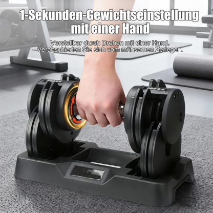 manubrio regolabili 5 in 1 con regolazione rapida a una mano, blocco rapido, pesi liberi con impugnatura antiscivolo, rivestimento premium in TPU per home gym e allenamento completo
