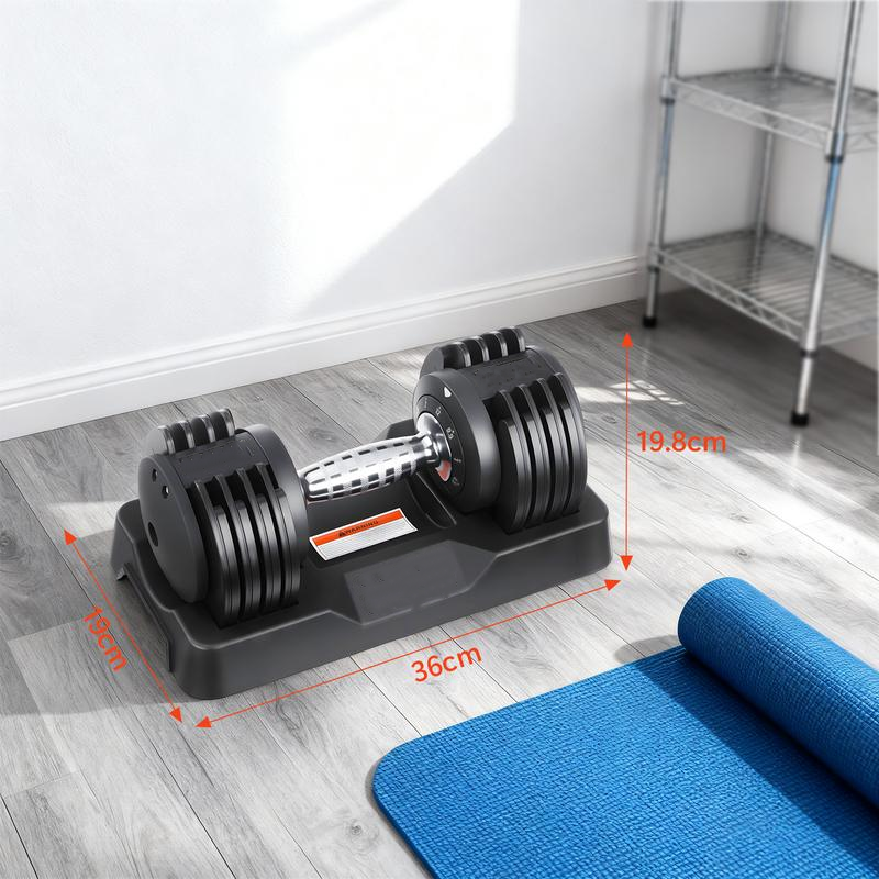 manubrio regolabili 5 in 1 con regolazione rapida a una mano, blocco rapido, pesi liberi con impugnatura antiscivolo, rivestimento premium in TPU per home gym e allenamento completo