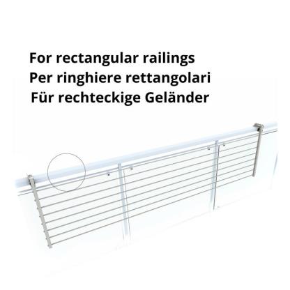  Stendino da Balcone Ribaltabile, Stendibiancheria da Ringhiera Esterno Resistente in Acciaio inox e alluminio, per terrazzi, balconi e ringhiere