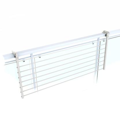  Stendino da Balcone Ribaltabile, Stendibiancheria da Ringhiera Esterno Resistente in Acciaio inox e alluminio, per terrazzi, balconi e ringhiere
