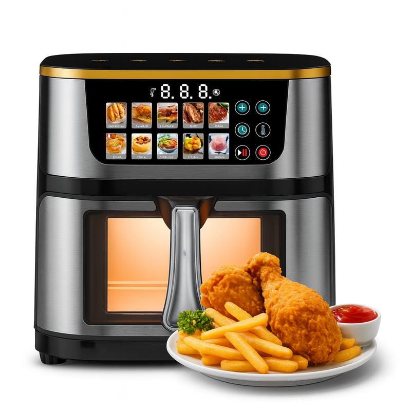 Friggitrice ad Aria da 15 Camera di Cottura Litri Digitale 1400W con Finestra – Cucinare Sano Senza Olio con Menù avanzato