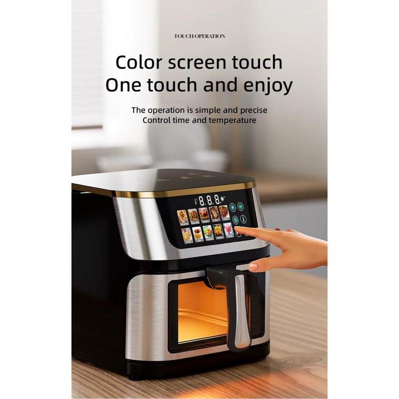 Friggitrice ad Aria da 15 Camera di Cottura Litri Digitale 1400W con Finestra – Cucinare Sano Senza Olio con Menù avanzato