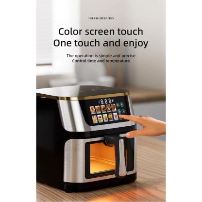 Friggitrice ad Aria da 15 Camera di Cottura Litri Digitale 1400W con Finestra – Cucinare Sano Senza Olio con Menù avanzato