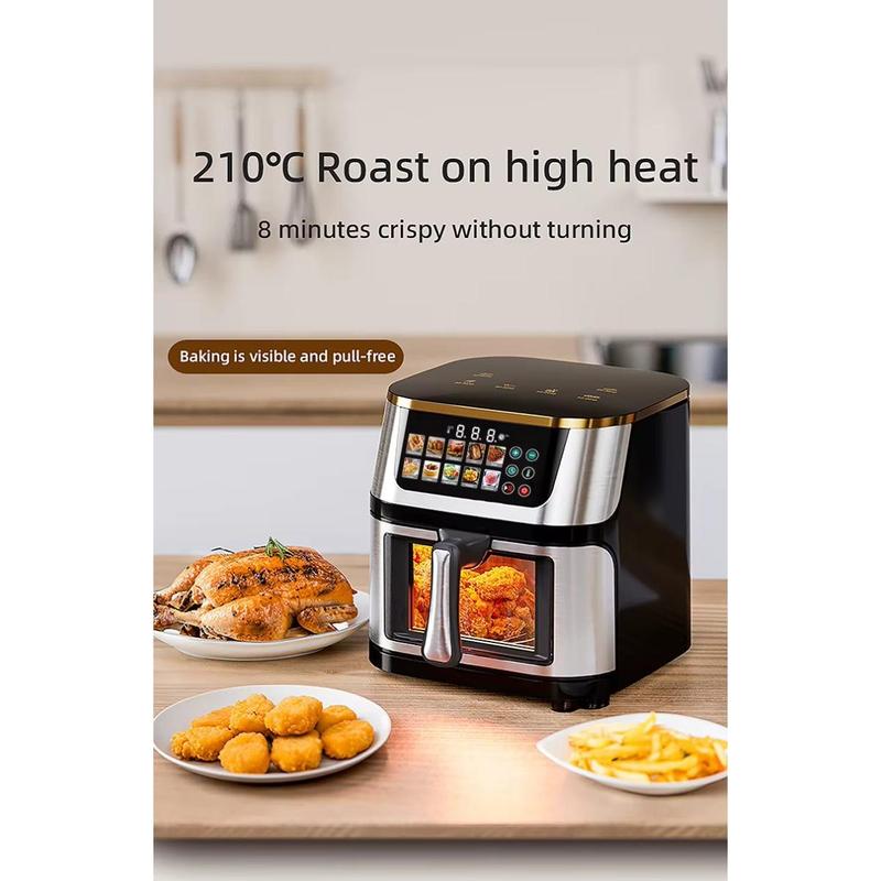 Friggitrice ad Aria da 15 Camera di Cottura Litri Digitale 1400W con Finestra – Cucinare Sano Senza Olio con Menù avanzato