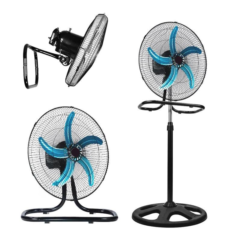 Ventilatore 50W 3 in 1 da Parete, Tavolo e Piantana con Pale 50 cm in Metallo