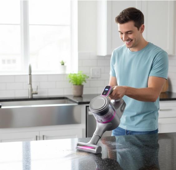 Aspirapolvere Senza Fili 4-in-1 con Funzione Lavaggio/Mop, Portatile e Verticale